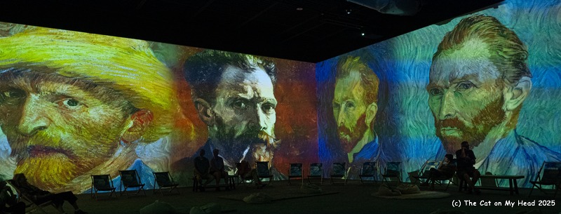 Van Gogh Experience Four self-portraits from the Van Gogh Immersive Experience.