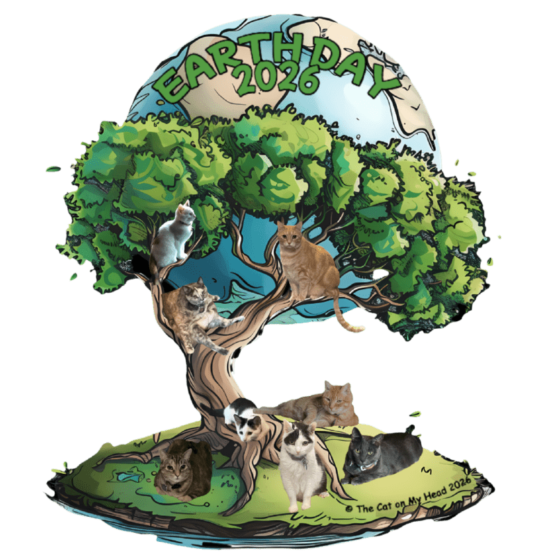 Eight cats (Kitties Blue) celebrate Earth Day 2026.