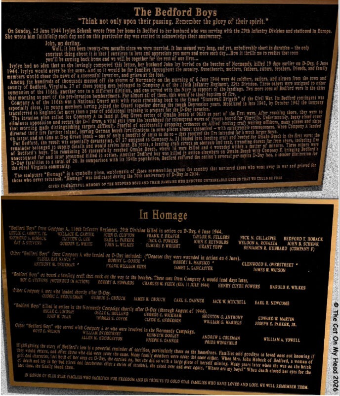 Periwinkle Stinky The National D-Day Memorial in Bedford, Virginia Bedford Boys plaques at The National D-Day Memorial in Bedford, Virginia.