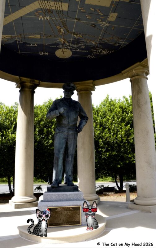 Periwinkle Stinky The National D-Day Memorial in Bedford, Virginia English Folly with a statue of General Dwight D. Eisenhower at The National D-Day Memorial in Bedford, Virginia.
