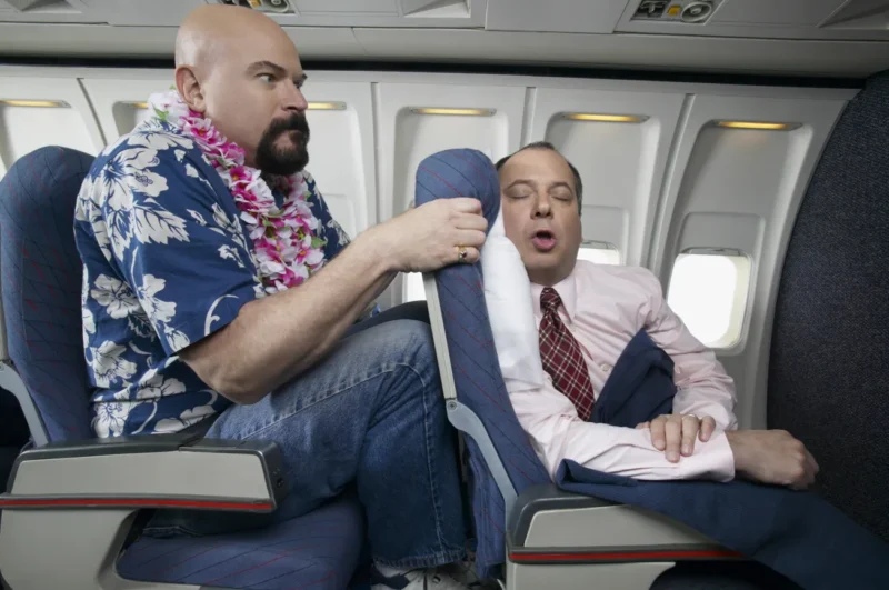 feline Friday fill-ins poem A huge man squished into a too small airline seat with a small man sleeping in front of him.